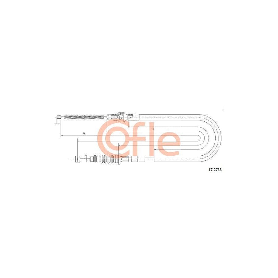 Cofle 17.2733 Hand Brake Cable for Opel Campo (Tf0, Tf1)
