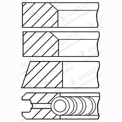 GOETZE 08-399500-10 Piston Ring Kit