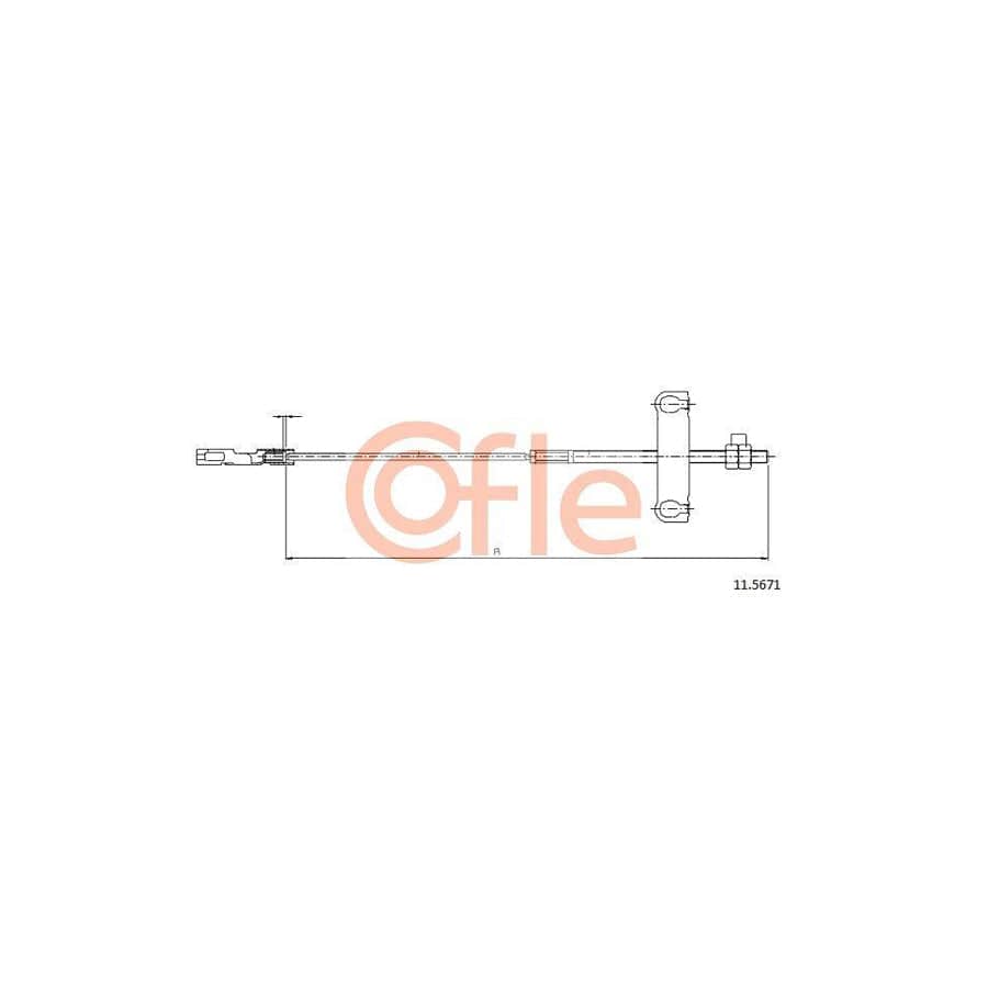 Cofle 92.11.5671 Hand Brake Cable for Ford Transit