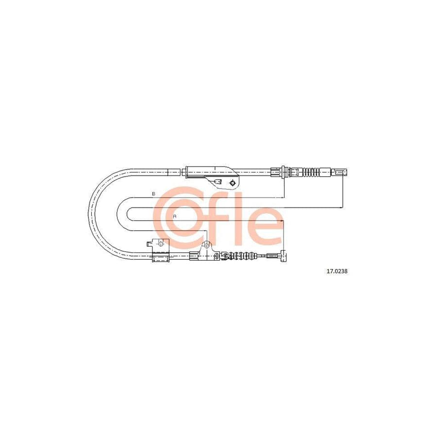Cofle 92.17.0238 Hand Brake Cable for Nissan Primera