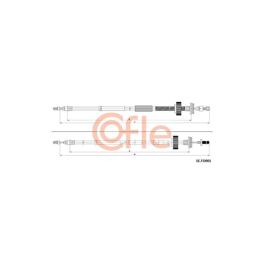 Cofle 92.1E.Fd001 Hand Brake Cable for Ford Focus