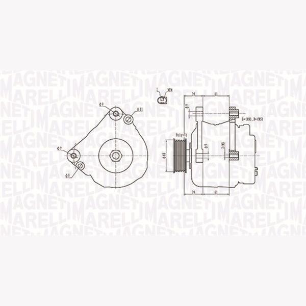 MAGNETI MARELLI 063731402010 Alternator