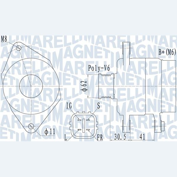 MAGNETI MARELLI 063731930010 Alternator