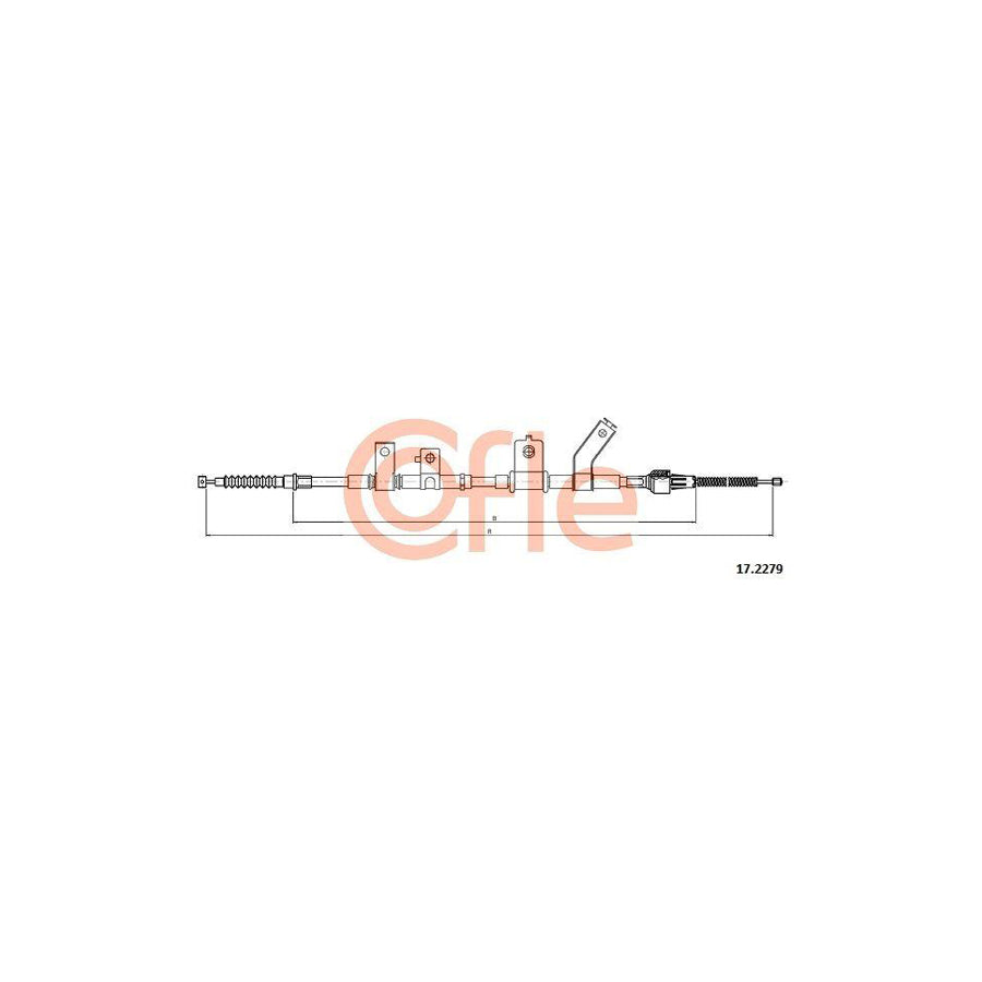 Cofle 92.17.2279 Hand Brake Cable for Mitsubishi L200
