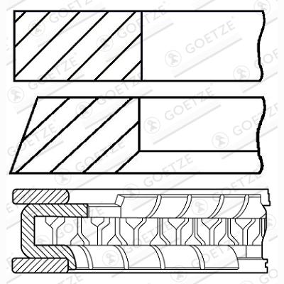 GOETZE 08-524500-00 Piston Ring Kit