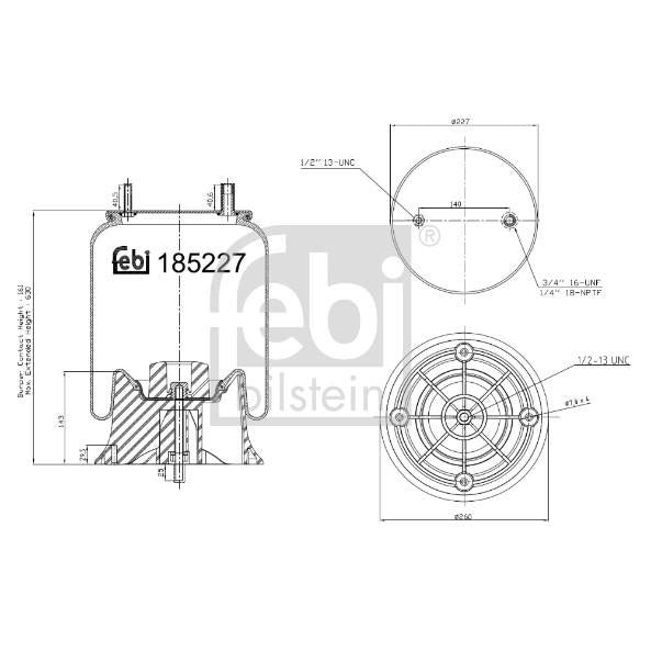 FEBI FE185227 Air Suspension Bellow