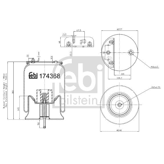 FEBI FE174368 Air Suspension Bellow
