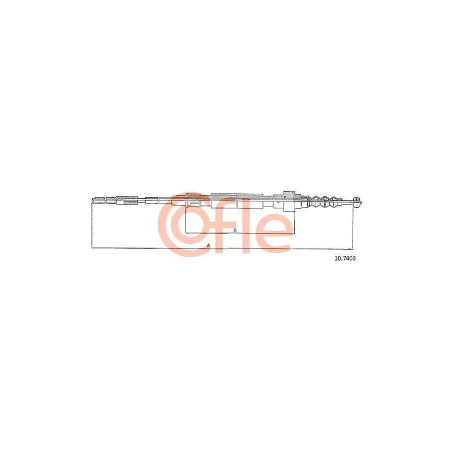 Cofle 92.10.7403 Hand Brake Cable