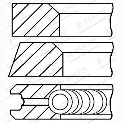 GOETZE 08-334704-10 Piston Ring Kit
