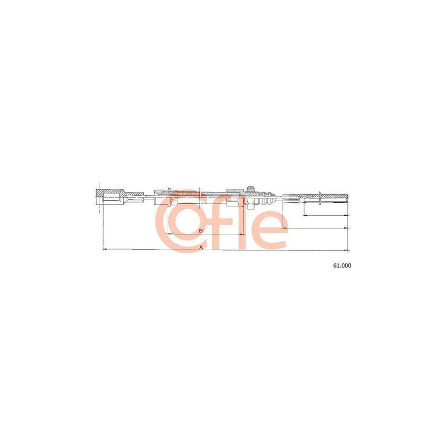 Cofle 61.000 Hand Brake Cable