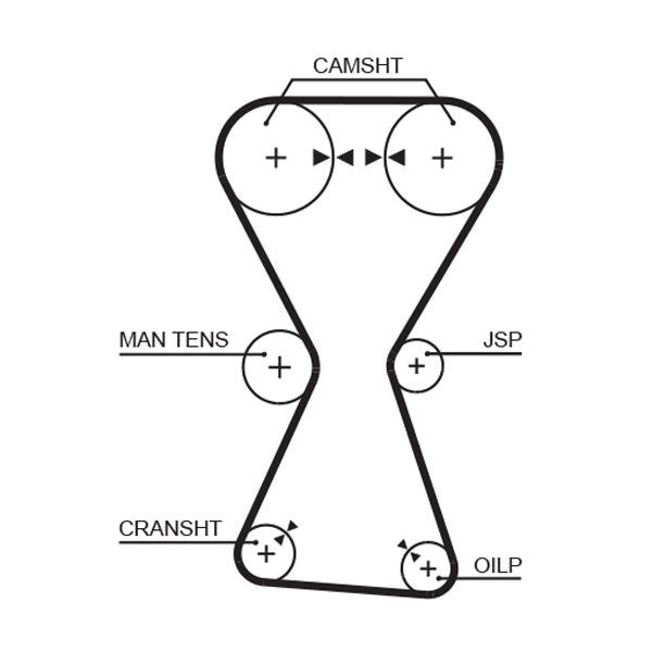 GATES GAT1255RM Timing Belt