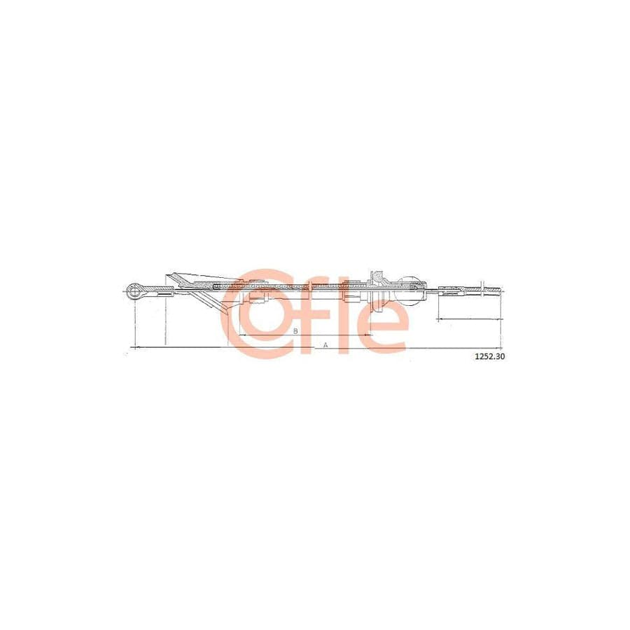 Cofle 1252.30 Clutch Cable for Fiat Uno Hatchback (146)