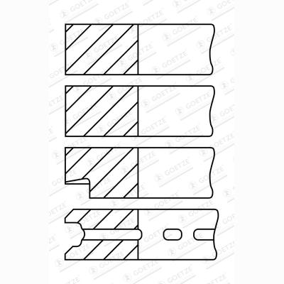 GOETZE 08-525011-00 Piston Ring Kit