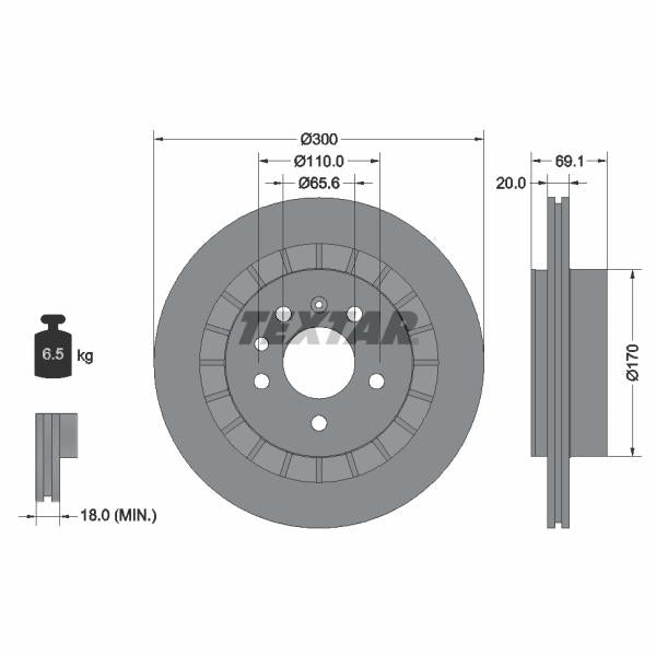 WABCO 8977540504 Brake Caliper Guide Bellow