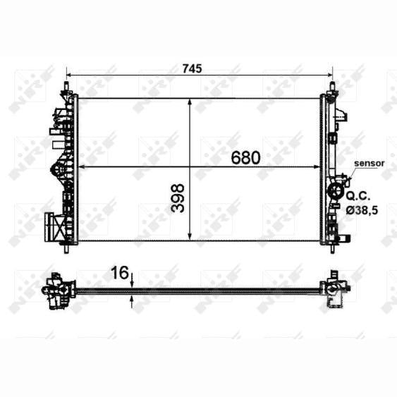 NRF NRF53773 Engine Radiator