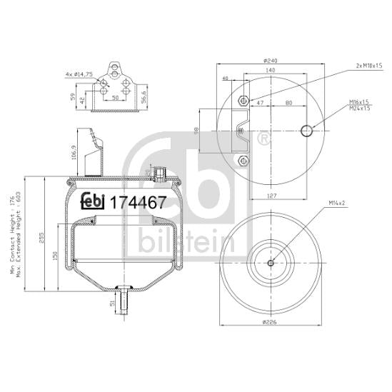 FEBI FE174467 Air Suspension Bellow