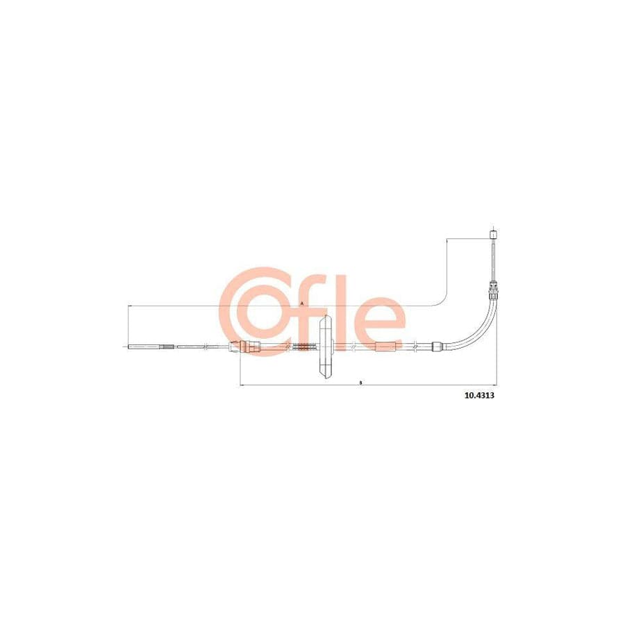 Cofle 92.10.4313 Hand Brake Cable for Mini Hatchback (F55)