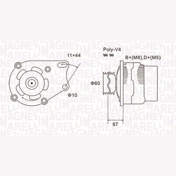 MAGNETI MARELLI 063731153010 Alternator