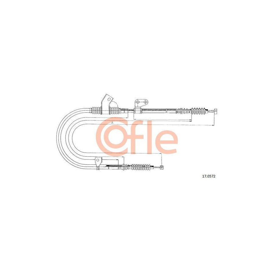 Cofle 92.17.0572 Hand Brake Cable for Mazda 626