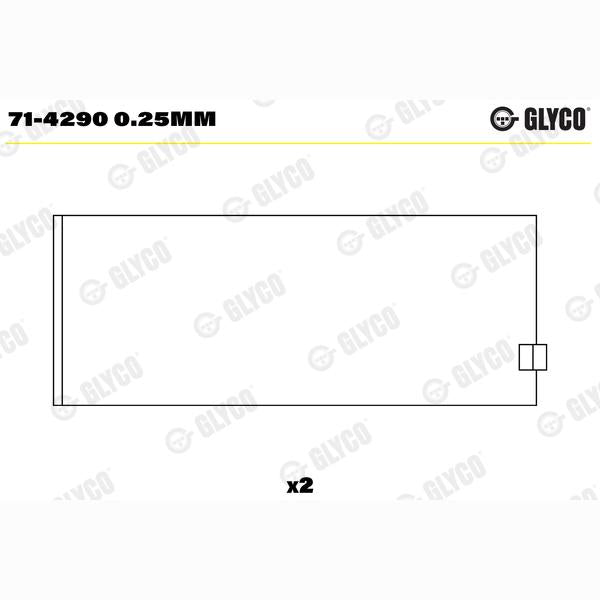 GLYCO 71-42900.25MM Connecting Rod Bearing