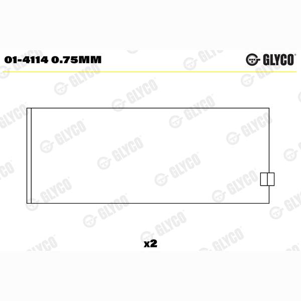 GLYCO 01-41140.75MM Connecting Rod Bearing