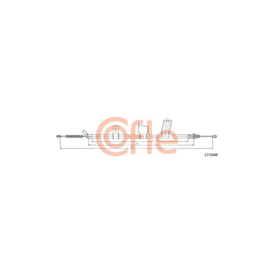 Cofle 92.17.0348 Hand Brake Cable for Renault Koleos I (Hy)