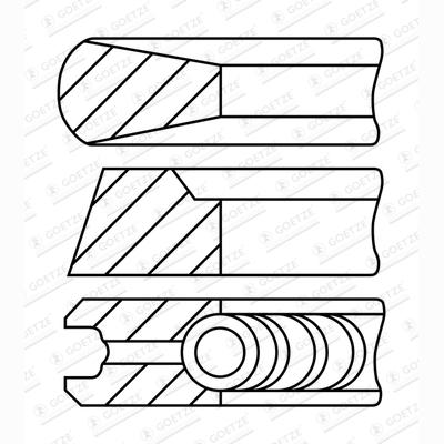 GOETZE 08-447607-00 Piston Ring Kit