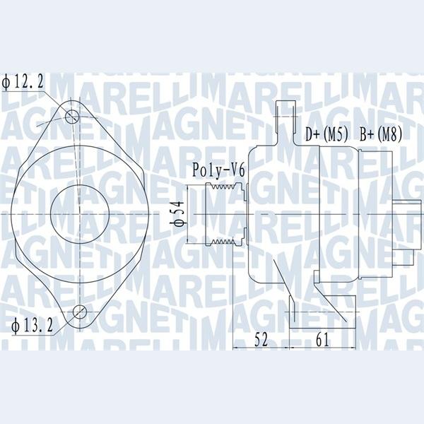 MAGNETI MARELLI 063732049010 Alternator