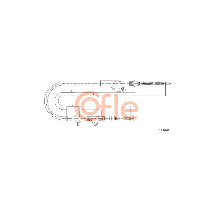 Cofle 17.0241 Hand Brake Cable for Nissan Primera
