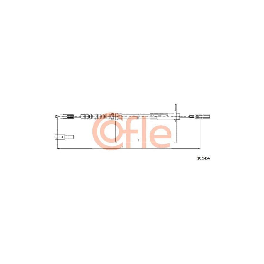 Cofle 10.9456 Hand Brake Cable Suitable for Mercedes-Benz S-Class