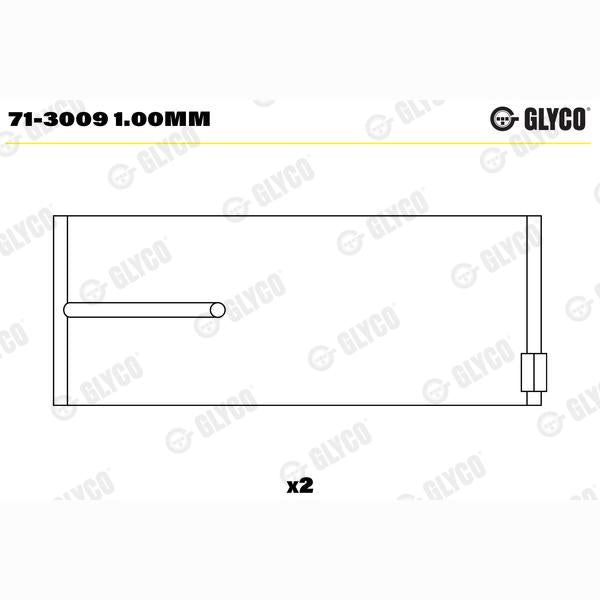 GLYCO 71-30091.00MM Connecting Rod Bearing