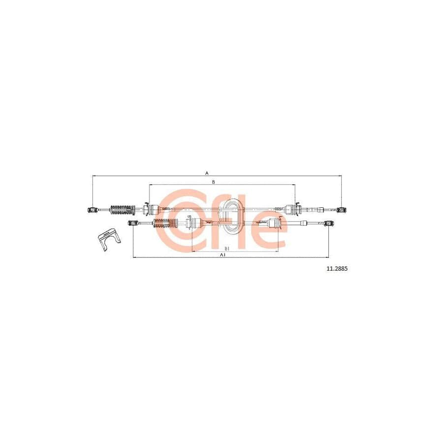 Cofle 92.11.2885 Cable, Manual Transmission
