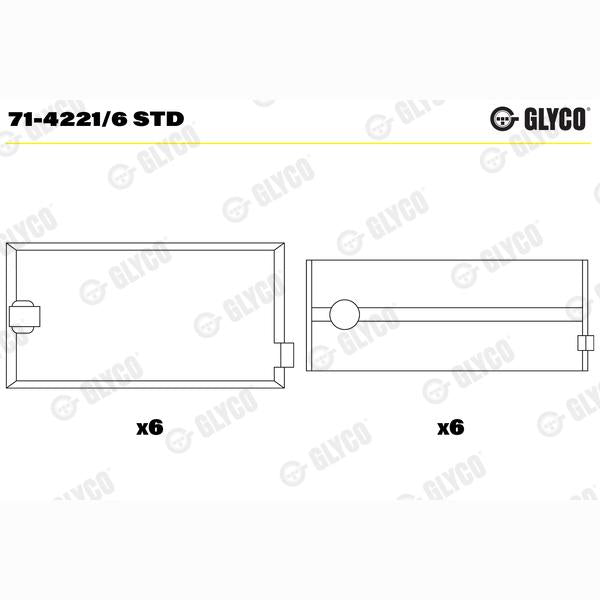 GLYCO 71-4221/6STD Connecting Rod Bearing