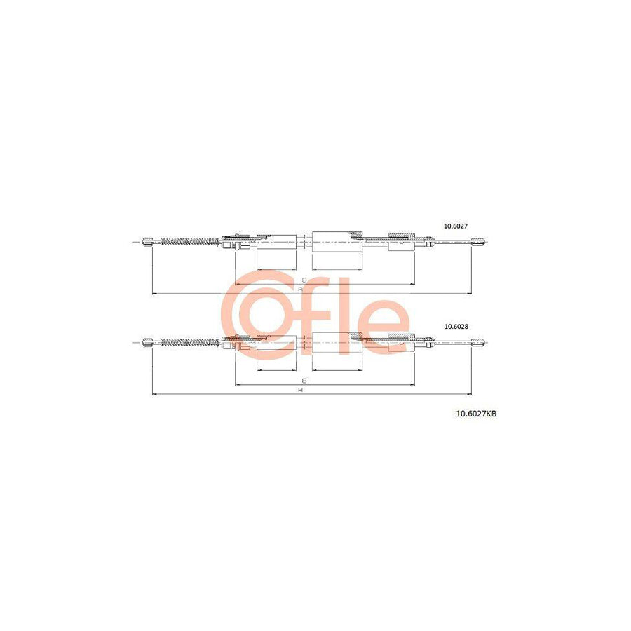 Cofle 92.10.6027Kb Hand Brake Cable