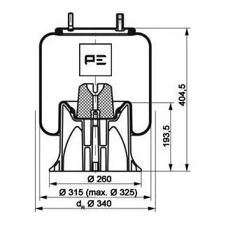 PETERS 084.173-71 Air Suspension Bellow