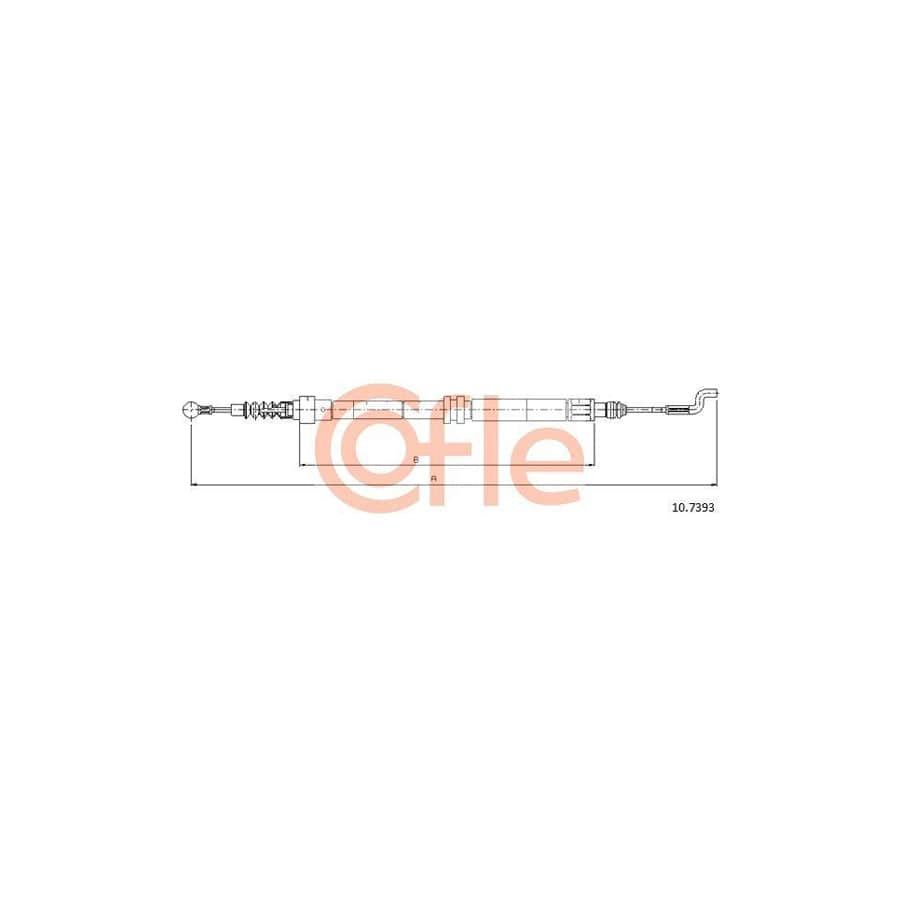 Cofle 10.7393 Hand Brake Cable for VW Transporter