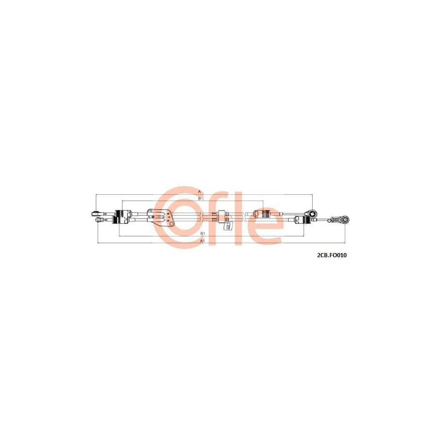 Cofle 92.2Cb.Fo010 Cable, Manual Transmission for Ford Fiesta