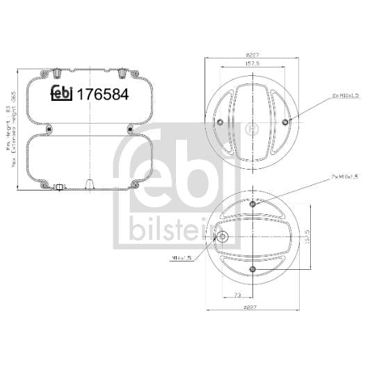 FEBI FE176581 Air Suspension Bellow