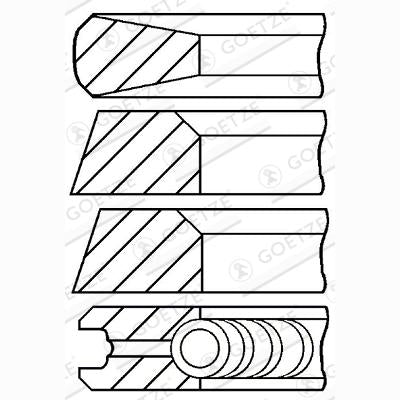 GOETZE 08-132100-10 Piston Ring Kit