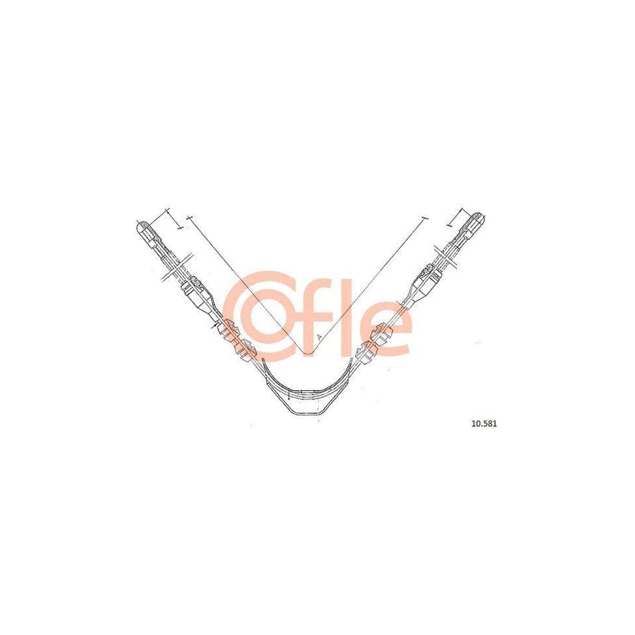 Cofle 10.581 Hand Brake Cable