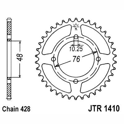 JT JTR1410,50 Chain Sprocket