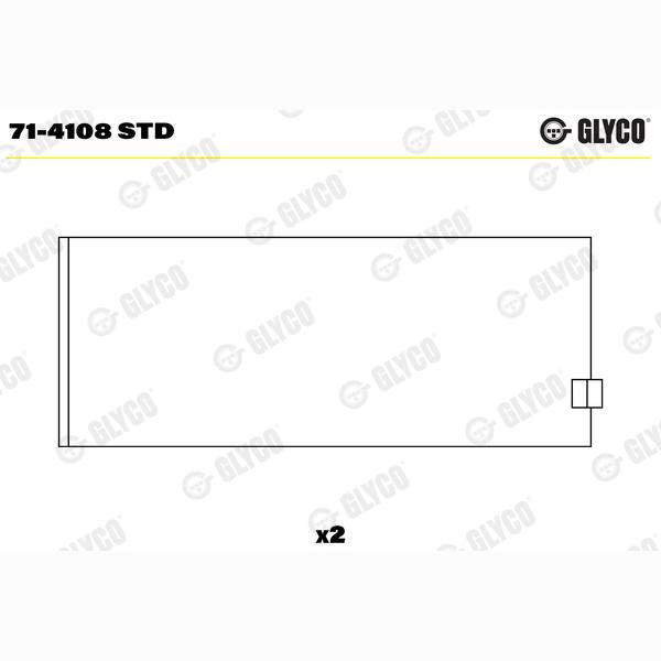 GLYCO 71-4108STD Connecting Rod Bearing