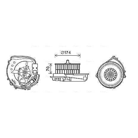 AVA COOLING MS8622AVA Interior Blower Electric Motor
