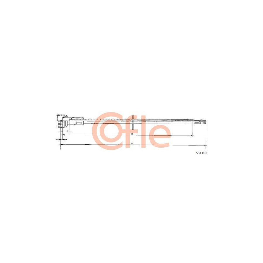 Cofle 17.0014 Hand Brake Cable for Nissan Micra I Hatchback (K10)