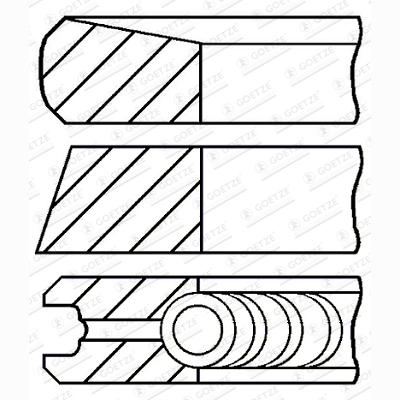 GOETZE 08-447405-00 Piston Ring Kit