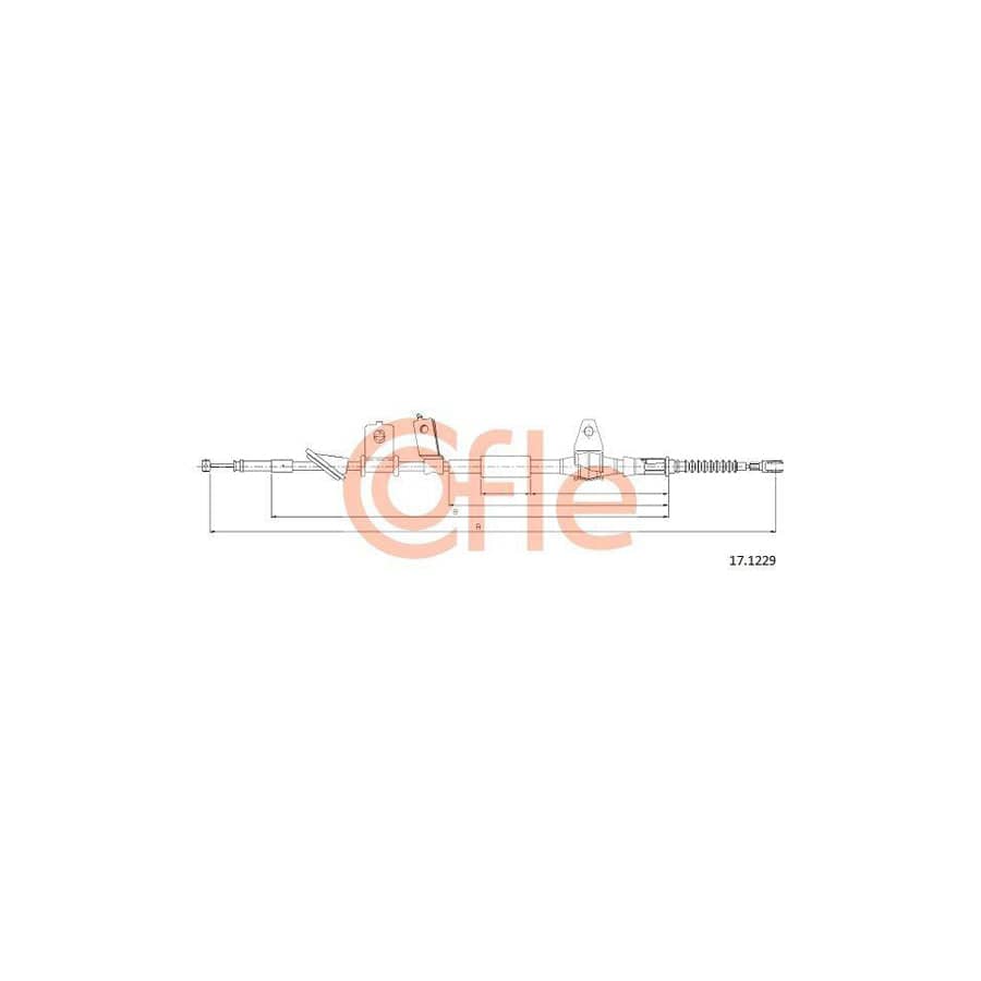 Cofle 17.1229 Hand Brake Cable for Toyota Mr2 III Convertible (W30)