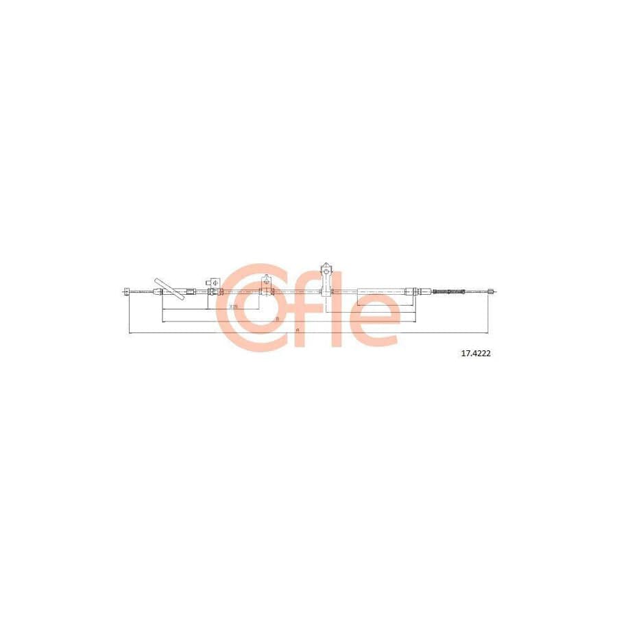 Cofle 92.17.4222 Hand Brake Cable for Honda Hr-V I (Gh)
