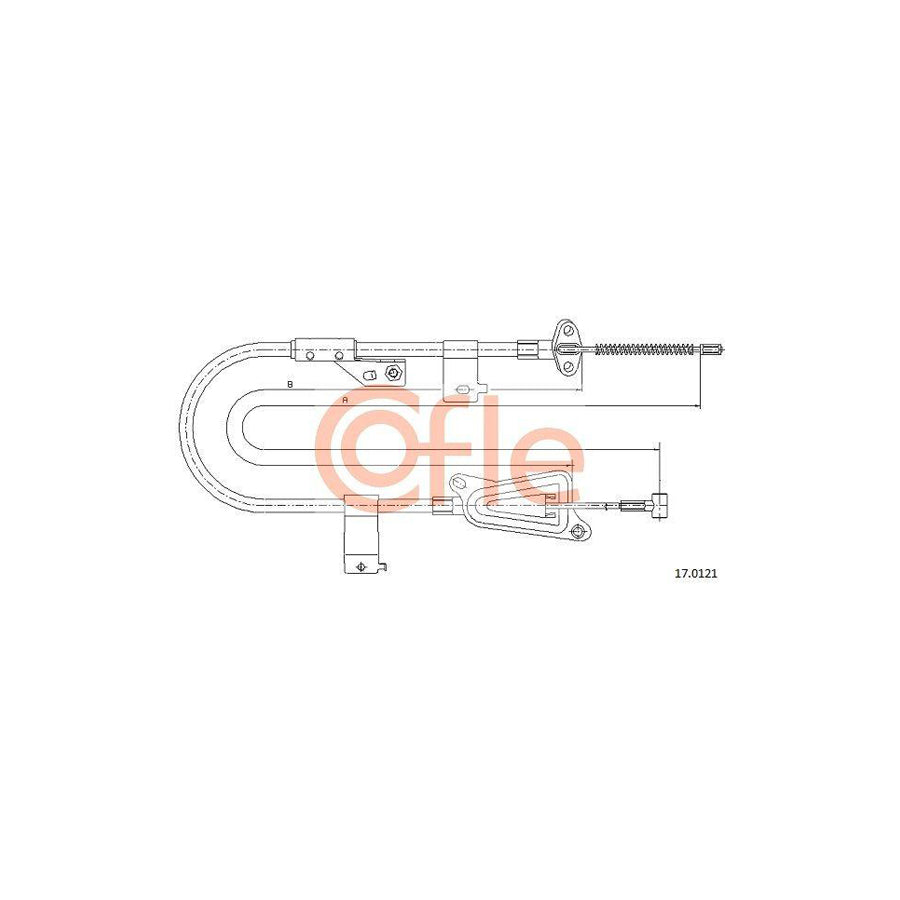 Cofle 92.17.0121 Hand Brake Cable for Nissan Almera