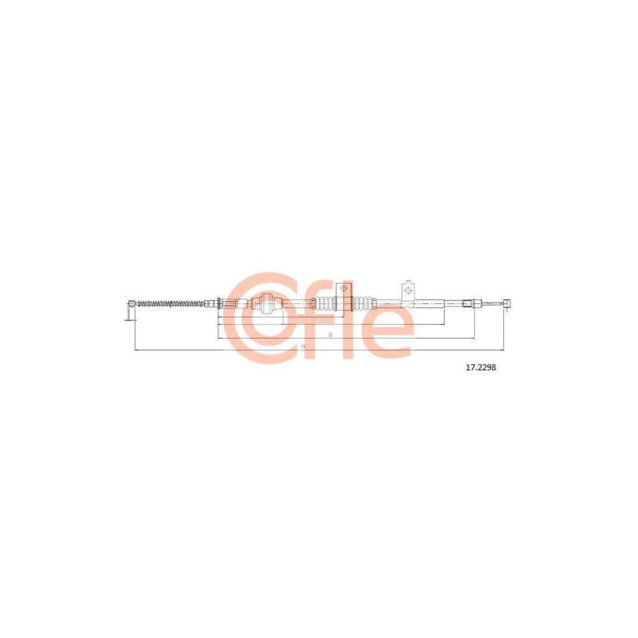 Cofle 17.2298 Hand Brake Cable for Mitsubishi Lancer