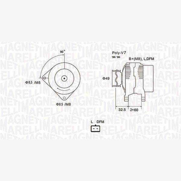 MAGNETI MARELLI 063731814010 Alternator